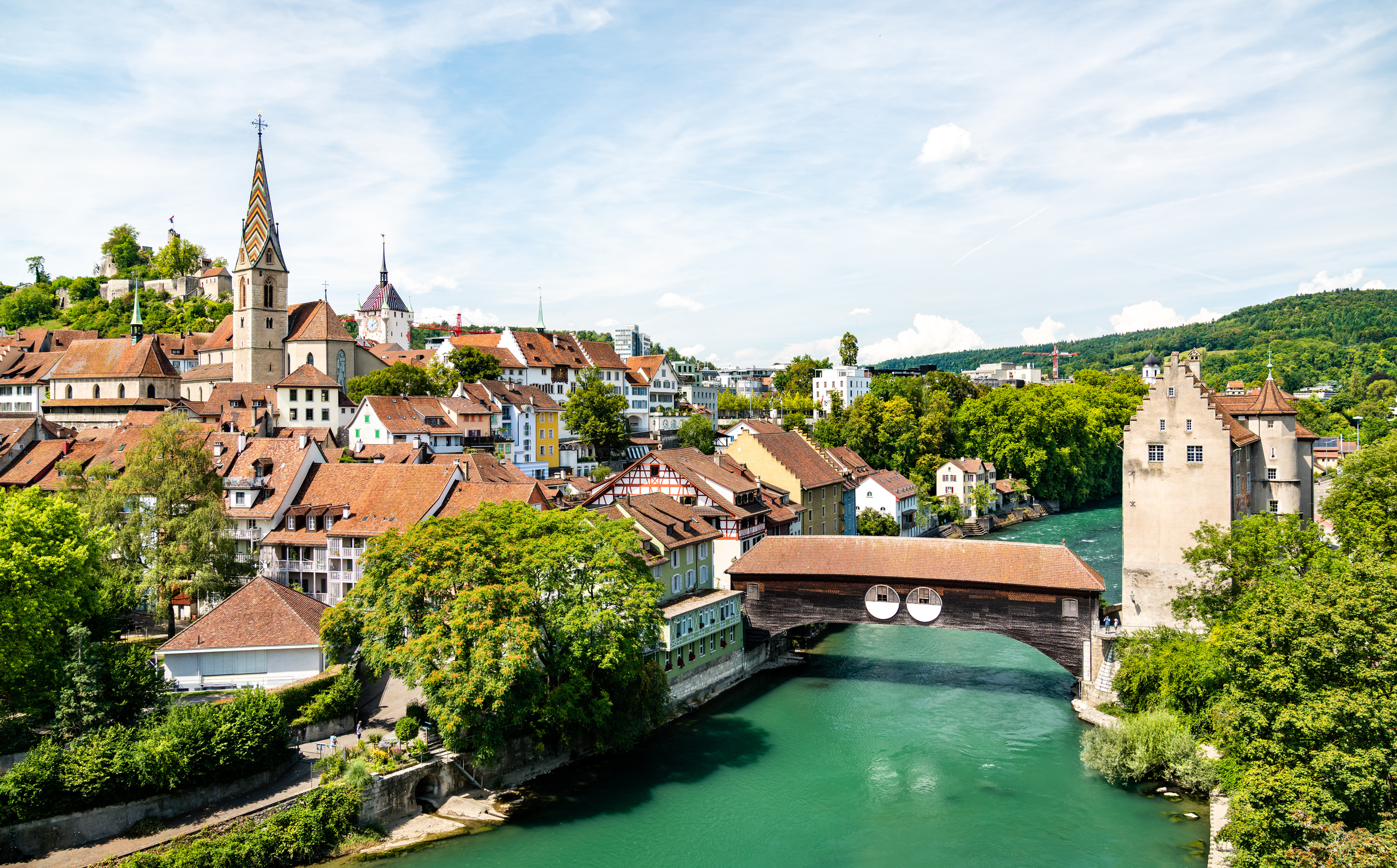 Baden Town in Aargau, Switzerland